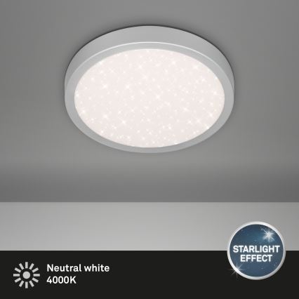 Briloner 3048-014 - LED Lubinis šviestuvas RUNA LED/18W/230V sidabras