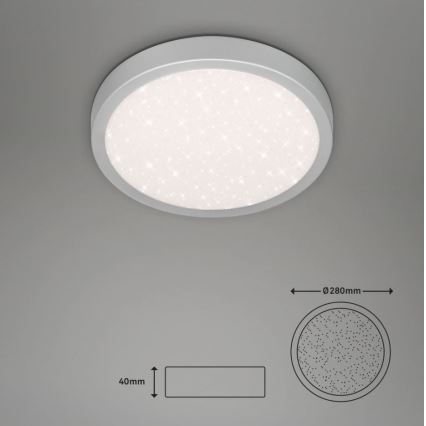 Briloner 3048-014 - LED Lubinis šviestuvas RUNA LED/18W/230V sidabras