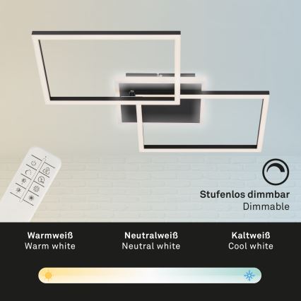 Briloner 3049-015 - LED Pritemdomas lubinis šviestuvas FRAME LED/40W/230V + nuotolinio valdymo pultas