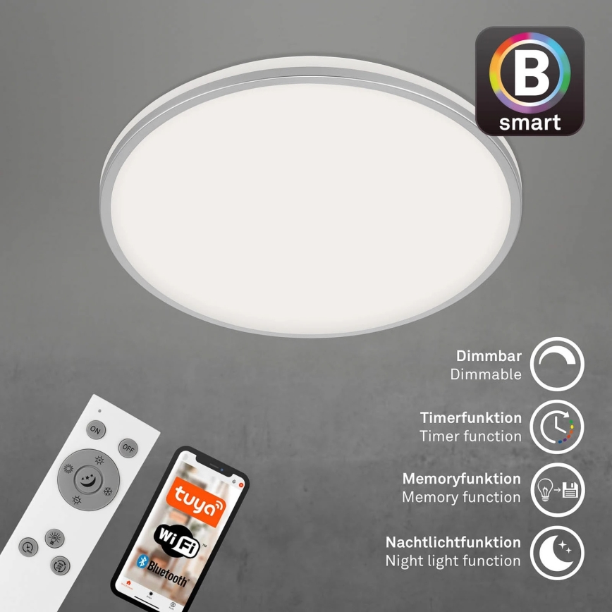 Briloner 3065-014 - Reguliuojamas LED lubų šviestuvas IVY LED/42W/230V Wi‑Fi Tuya Ø 49 cm + nuotolinis pultas