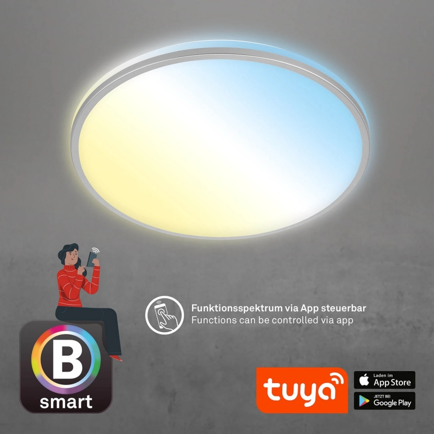 Briloner 3065-014 - Reguliuojamas LED lubų šviestuvas IVY LED/42W/230V Wi‑Fi Tuya Ø 49 cm + nuotolinis pultas