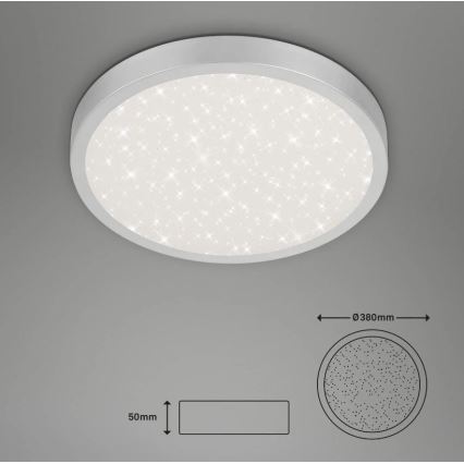 Briloner 3071-014 - LED lubinis šviestuvas RUNA LED/24W/230V sidabras