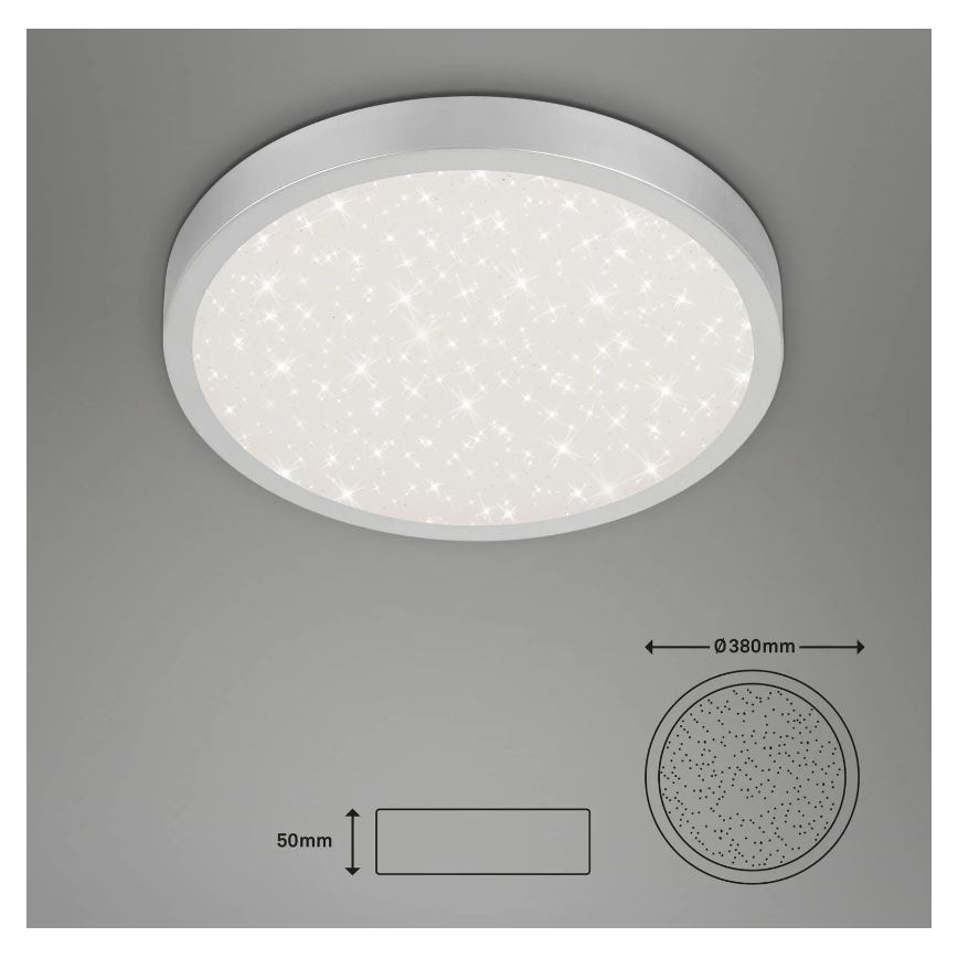 Briloner 3071-014 - LED lubinis šviestuvas RUNA LED/24W/230V sidabras