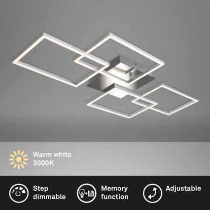 Briloner 3091-018 - LED Pritemdomas lubinis šviestuvas FRAME LED/30W/230V blizgus chromas