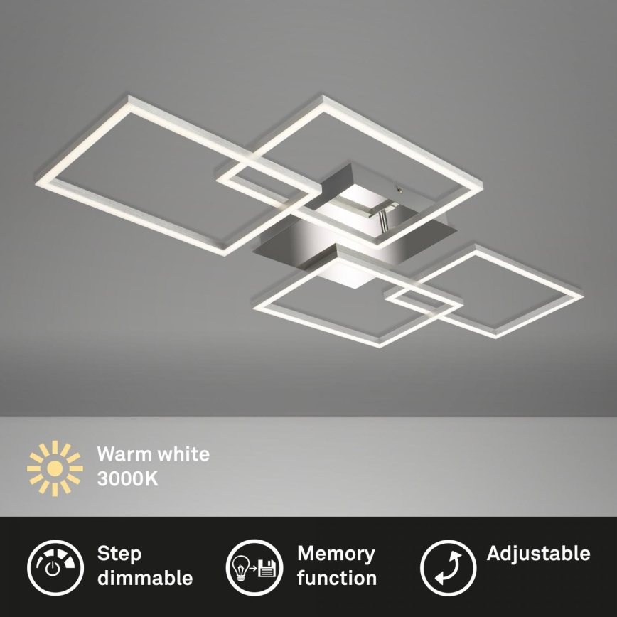 Briloner 3091-018 - LED Pritemdomas lubinis šviestuvas FRAME LED/30W/230V blizgus chromas