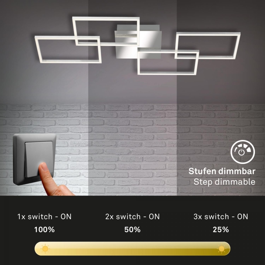 Briloner 3091-018 - LED Pritemdomas lubinis šviestuvas FRAME LED/30W/230V blizgus chromas
