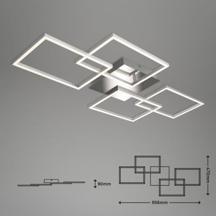 Briloner 3091-018 - LED Pritemdomas lubinis šviestuvas FRAME LED/30W/230V blizgus chromas