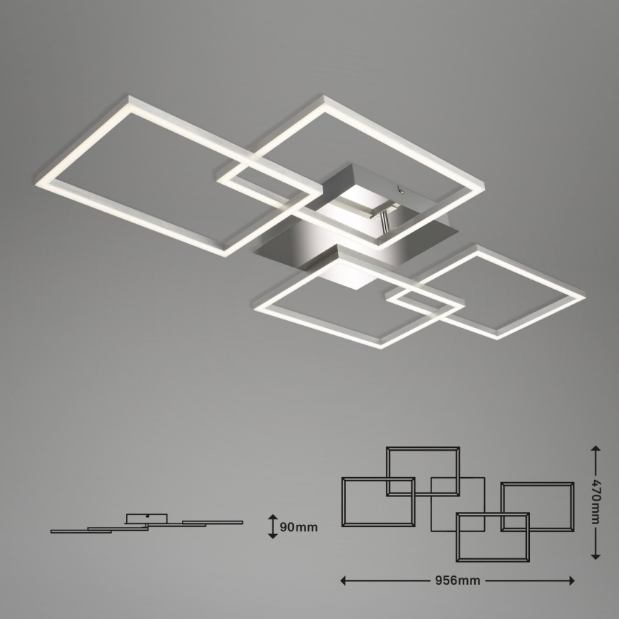 Briloner 3091-018 - LED Pritemdomas lubinis šviestuvas FRAME LED/30W/230V blizgus chromas
