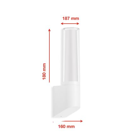Briloner 311306TF - LED sieninis lauko šviestuvas LED/8W/230V 4000K IP44 balta