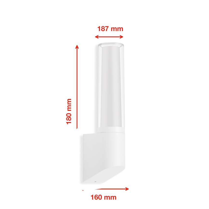 Briloner 311306TF - LED sieninis lauko šviestuvas LED/8W/230V 4000K IP44 balta