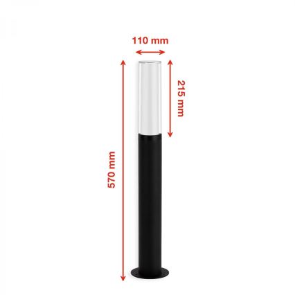Briloner 311405TF - LED lauko šviestuvas LED/8W/230V IP44 4000K 57 cm juoda