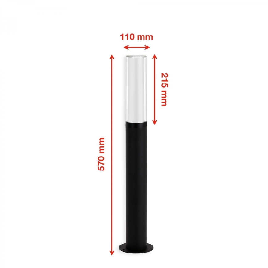 Briloner 311405TF - LED lauko šviestuvas LED/8W/230V IP44 4000K 57 cm juoda