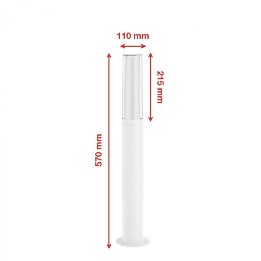 Briloner 311406TF - LED lauko šviestuvas LED/8W/230V IP44 4000K 57 cm balta