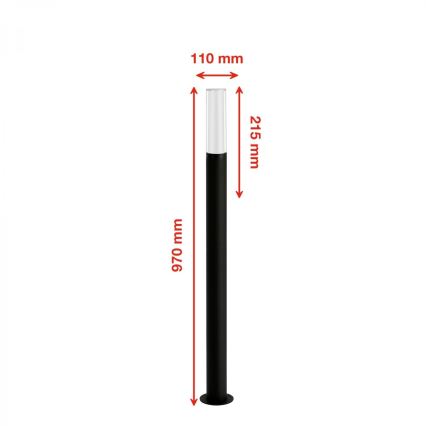 Briloner 311505TF - LED lauko šviestuvas LED/8W/230V IP44 4000K 97 cm juoda