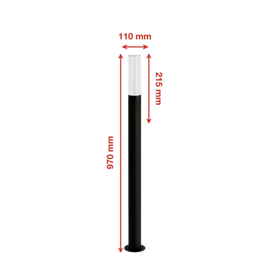 Briloner 311505TF - LED lauko šviestuvas LED/8W/230V IP44 4000K 97 cm juoda