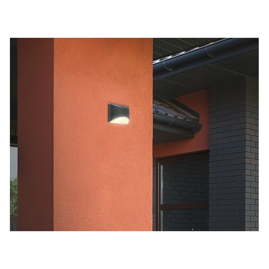 Briloner 3133015 - LED sieninis šviestuvas, įkraunamas saulės energija LED/2W/3,7V IP44 3000K