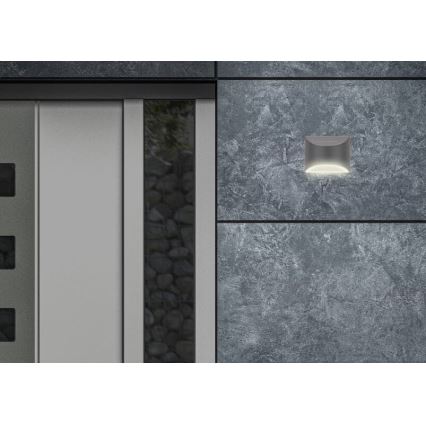 Briloner 3133015 - LED sieninis šviestuvas, įkraunamas saulės energija LED/2W/3,7V IP44 3000K