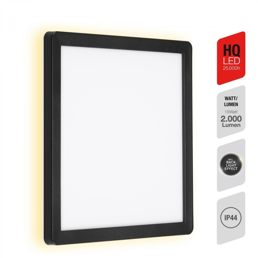 Briloner 313505TF - LED sieninis lauko šviestuvas LED/15W/230V IP44 4000K juoda