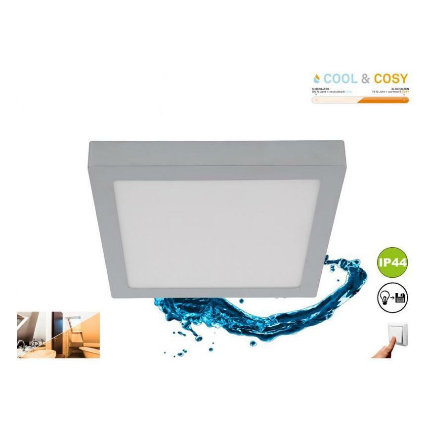 Briloner 3142-018 - LED lubinis vonios šviestuvas COOL&COSY LED/21W/230V 2700/4000K IP44