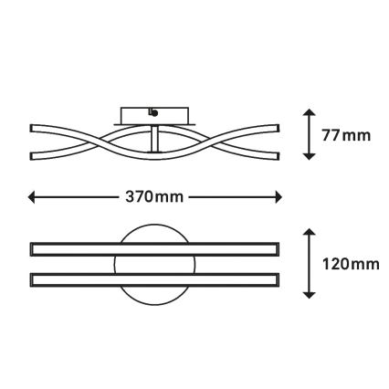 Briloner 3194-029 - LED Ant pagrindo montuojamas sietynas GO 2xLED/6W/230V