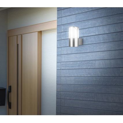 Briloner 320304TF - Lauko sieninis šviestuvas 1xE27/12W/230V IP44, sidabrinis