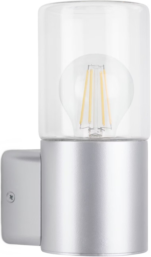 Briloner 320504TF - Lauko sieninis šviestuvas 1xE27/12W/230V IP44 sidabras