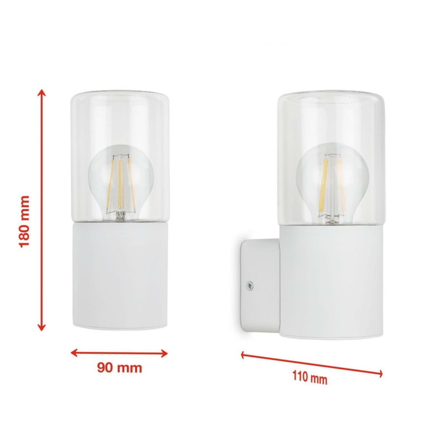 Briloner 320506TF - Lauko sieninis šviestuvas 1xE27/12W/230V IP44 balta
