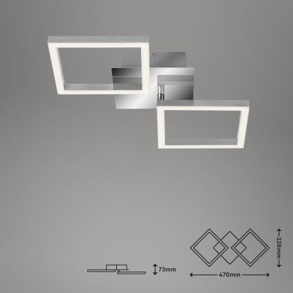 Briloner 3207-018 - LED Lubinis šviestuvas FRAMES 2xLED/8W/230V