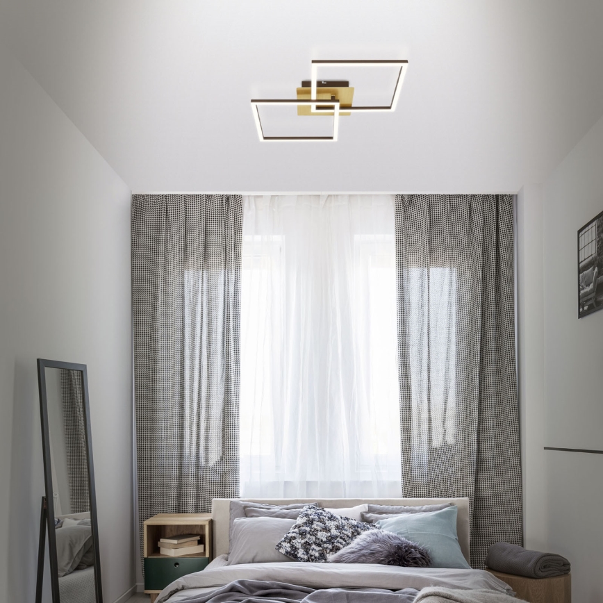 Briloner 3210-017 - LED reguliuojamas lubų šviestuvas FRAME 2xLED/11W/230V auksinės spalvos