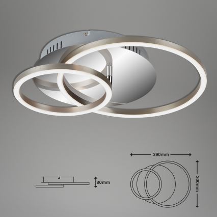 Briloner 3222-018 - LED Reguliuojamas lubinis šviestuvas FRAMES LED/30W/230V