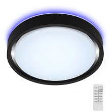 Briloner 3227-015 - LED RGB pritemdomas lubinis šviestuvas su jutikliu TALENA LED/24W/230V juoda + nuotolinio valdymo pultas