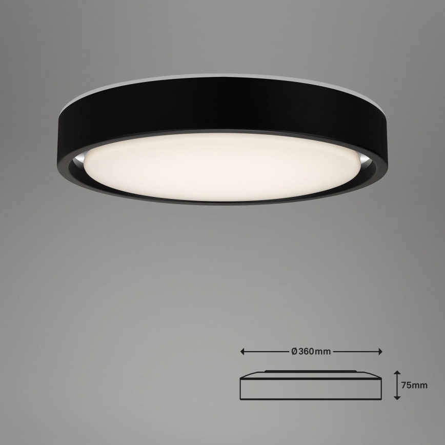 Briloner 3227-015 - LED RGB pritemdomas lubinis šviestuvas su jutikliu TALENA LED/24W/230V juoda + nuotolinio valdymo pultas