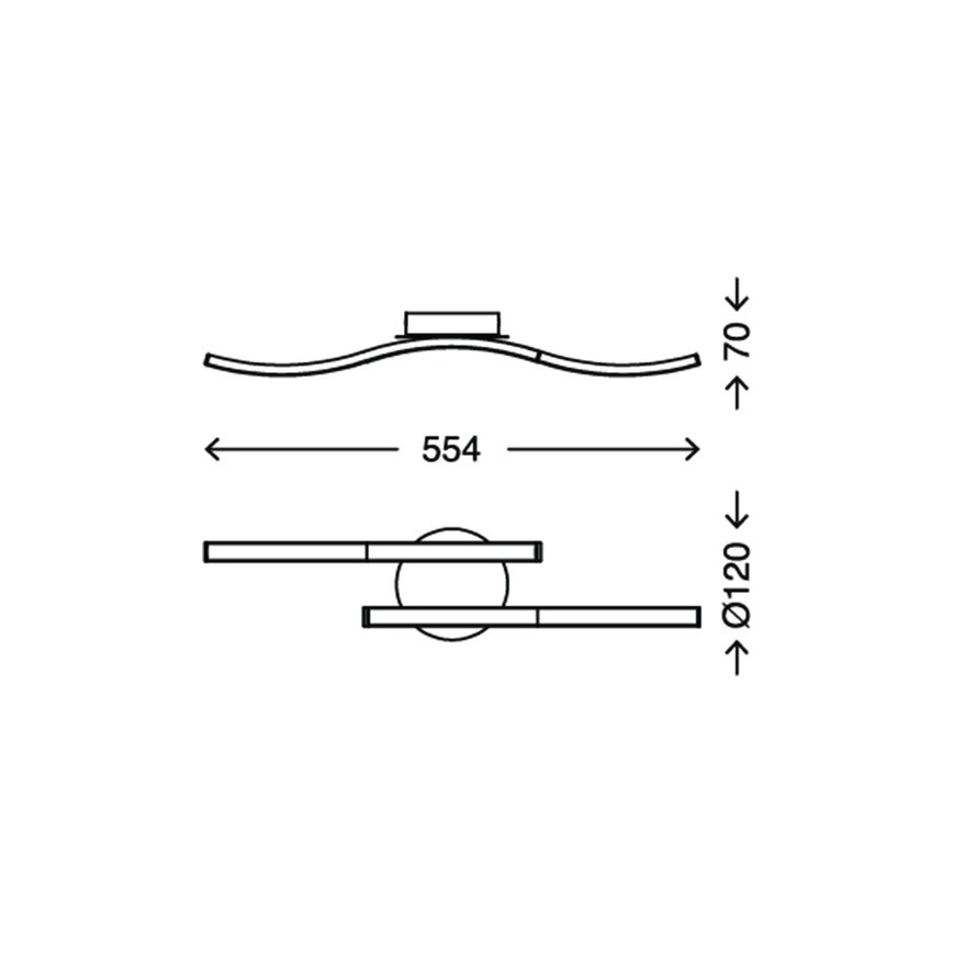 Briloner 3258-029 - LED Lubinis šviestuvas GO 2xLED/6W/230V