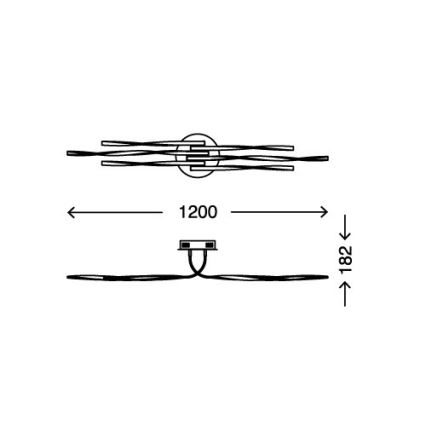 Briloner 3340-062 - LED pritemdomas lubinis šviestuvas TWIN 6xLED/7,5W/230V