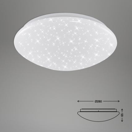 Briloner 3360-016 - LED lubinis vonios šviestuvas STARRY SKY LED/12W/230V IP44