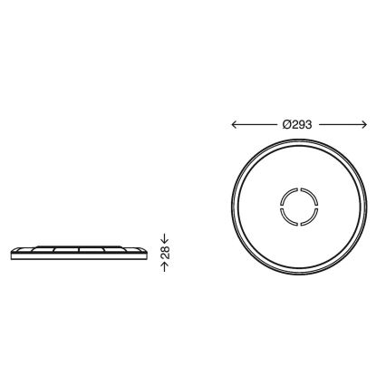 Briloner 3391-014 - LED Lubinis šviestuvas FREE LED/18W/230V d. 29 cm