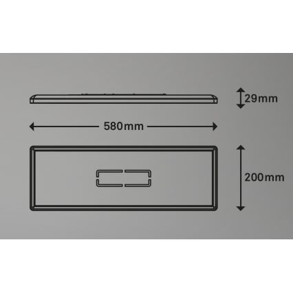 Briloner 3394-014 - LED Lubinis šviestuvas FREE LED/22W/230V 58x20 cm