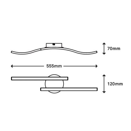 Briloner 3449-015 - LED Ant pagrindo montuojamas sietynas GO 2xLED/6W/230V