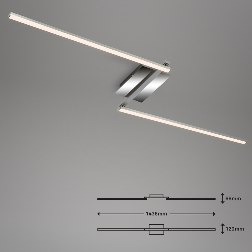 Briloner 3500-018 - LED Ant pagrindo montuojamas sietynas STAFF 2xLED/6W/230V