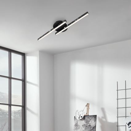 Briloner 3517-025 - LED Ant pagrindo montuojamas sietynas REY 2xLED/6W/230V juodas