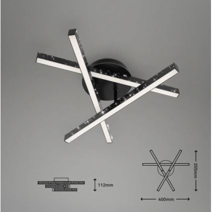 Briloner 3518-035 - LED Ant pagrindo montuojamas sietynas REY 3xLED/5W/230V