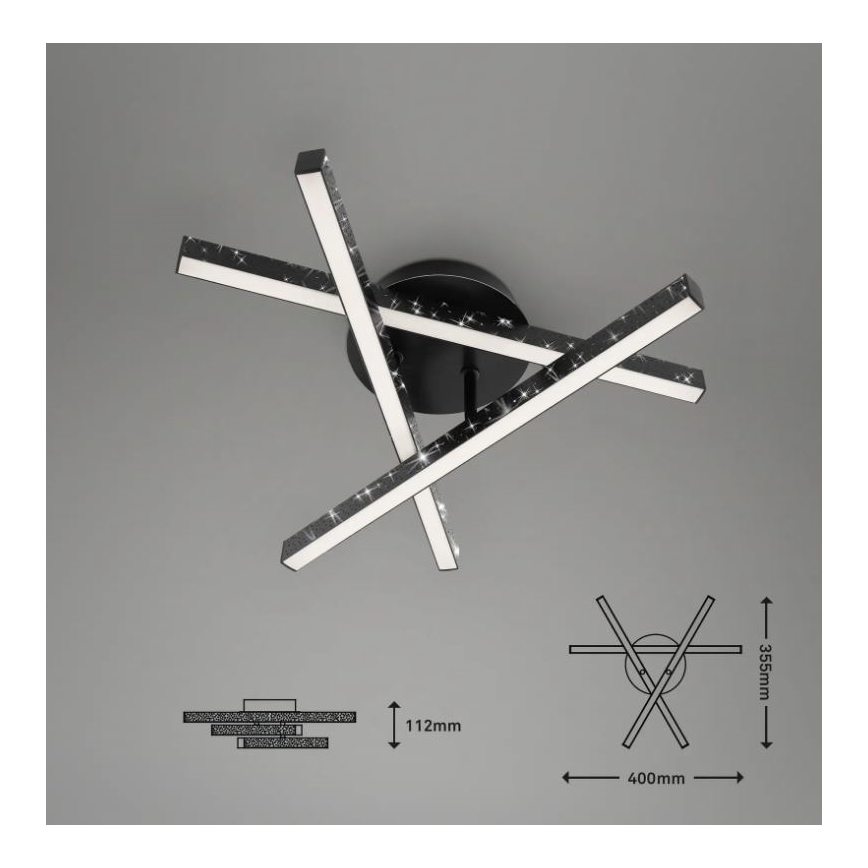 Briloner 3518-035 - LED Ant pagrindo montuojamas sietynas REY 3xLED/5W/230V