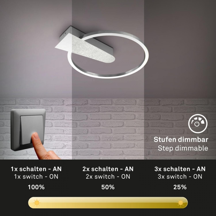 Briloner 3542-018 - LED Pritemdomas lubinis šviestuvas NICO LED/12W/230V matinis chromas
