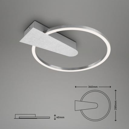 Briloner 3542-018 - LED Pritemdomas lubinis šviestuvas NICO LED/12W/230V matinis chromas