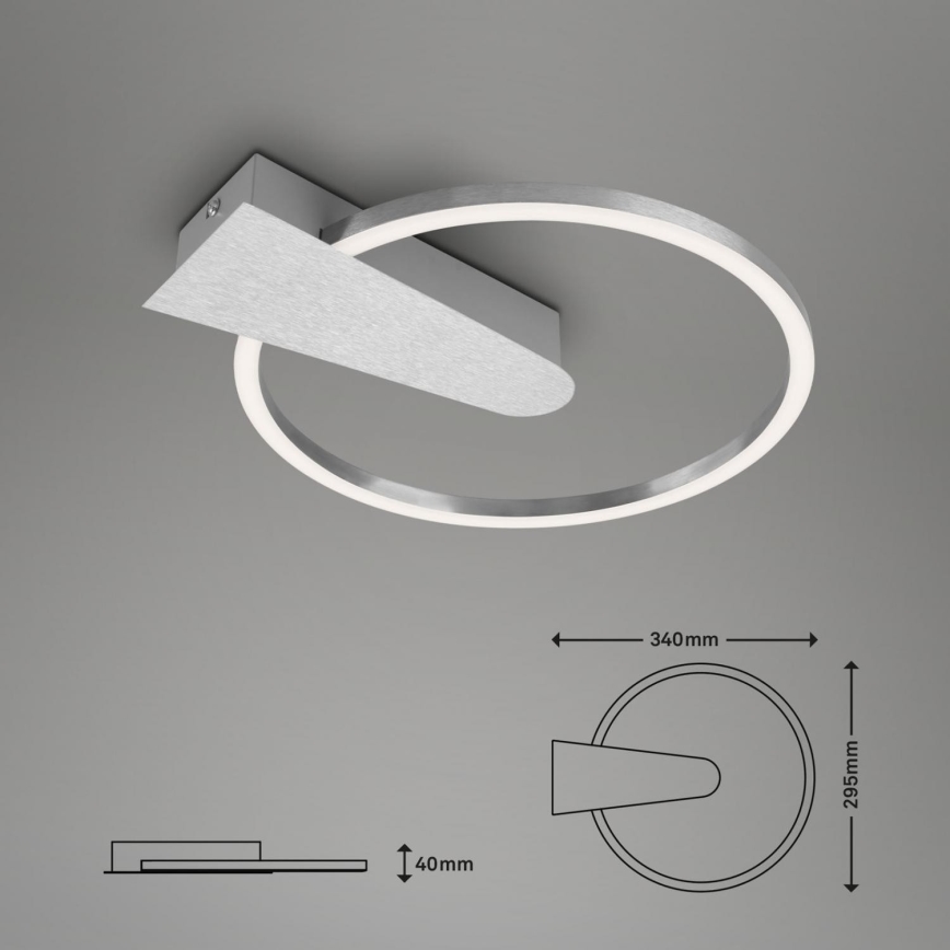 Briloner 3542-018 - LED Pritemdomas lubinis šviestuvas NICO LED/12W/230V matinis chromas