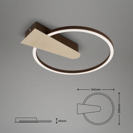 Briloner 3542017 - LED Pritemdomas lubinis šviestuvas NICO LED/12W/230V auksas
