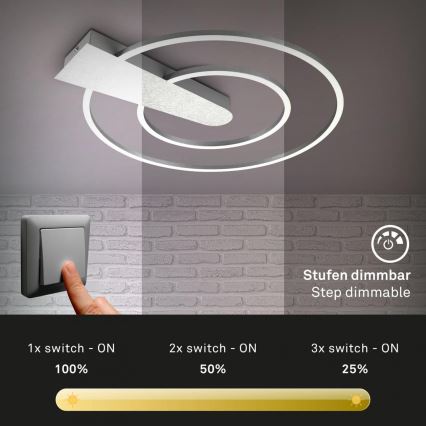 Briloner 3543-018 - LED Pritemdomas lubinis šviestuvas NICO LED/25W/230V matinis chromas