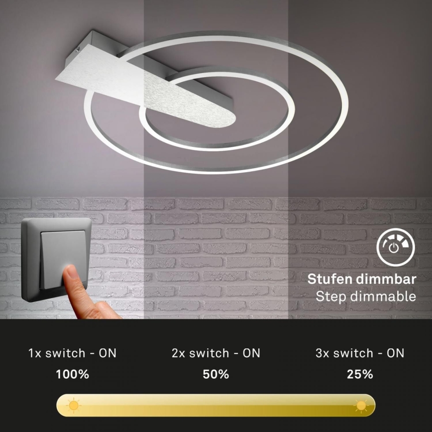 Briloner 3543-018 - LED Pritemdomas lubinis šviestuvas NICO LED/25W/230V matinis chromas