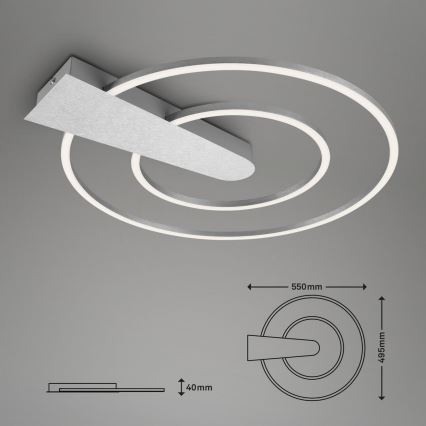 Briloner 3543-018 - LED Pritemdomas lubinis šviestuvas NICO LED/25W/230V matinis chromas