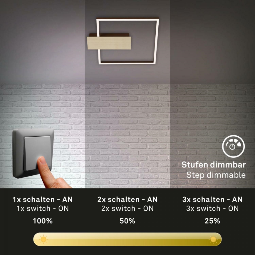 Briloner 3544-017 - LED Pritemdomas lubinis šviestuvas NICO LED/12W/230V auksas